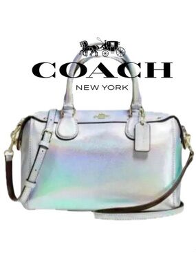 Coach Hologram Iridescent Silver Crossbody Rare 2015 F37597 Bennett Bag